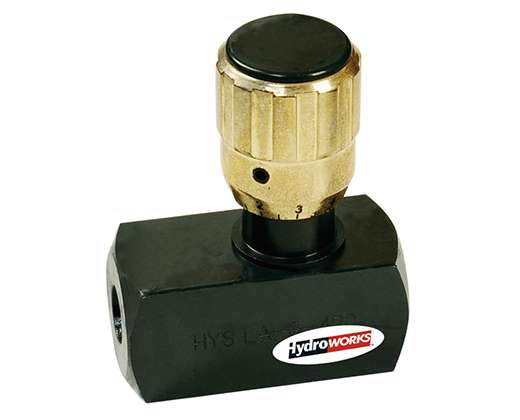 adjustable in-line throttle valve