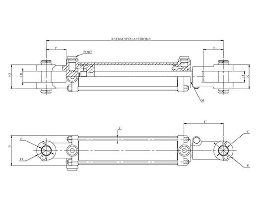 heavy duty tie rod hydraulic cylinder