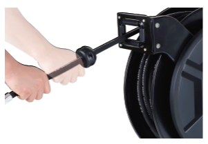 hr821 single-guide arm spring-driven hose reel