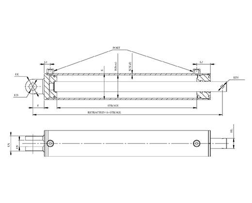 3500psi log splitter cylinder